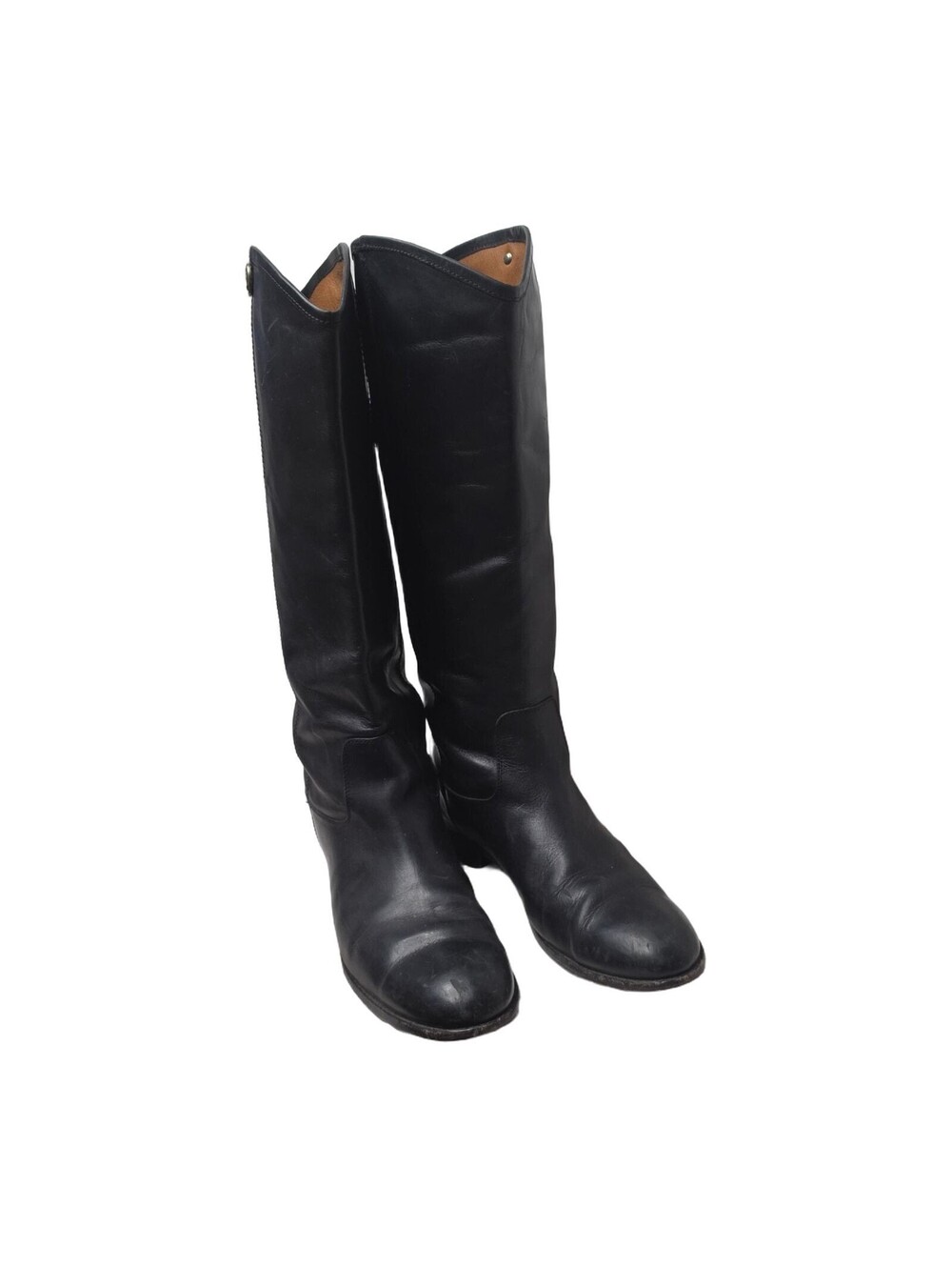 Frye Melissa Button Tall Black Leather Riding Boots 11 B - Pre-owned Good